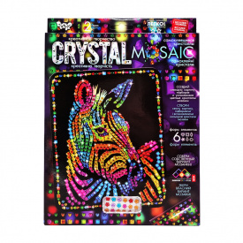 Креативна творчість "Crystal mosaic Зебра" Danko Toys CRM-02-08 6 форм елементів