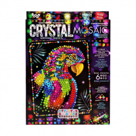 Креативна творчість "Crystal mosaic Папуга" Danko Toys CRM-02-06 6 форм елементів