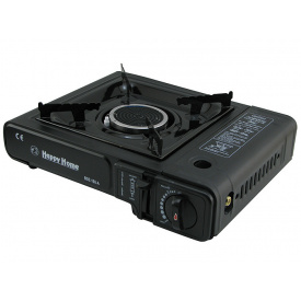 Портативная газовая плита Happy Home BDZ-155-A с керамической инфракрасной горелкой Black (3_01390)