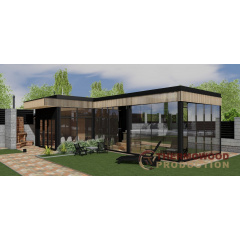 Модульная сауна 7,0х3,6м со SPA зоной 7,5х4,0м и SPA бассейном Swimspa Helios от Thermowood Production Київ