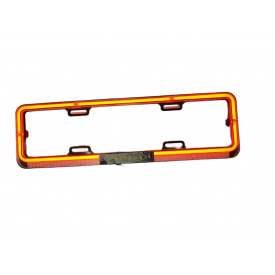 Рамка номера для автомобиля с неоновой подсветкой OEM Чрасная (153638)