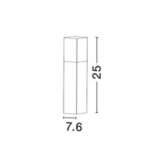 Вуличний світильник Nova Luce Stick 7.6x7.6x25 см Чорний (Nova71371102) Буча