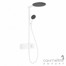 Душевая стойка с термостатом Hansgrohe Raindance Alive S 300 2jet EcoSmart ShowerSelect Comfort 24596700 матовая белая