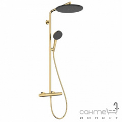 Душевая стойка с термостатом Hansgrohe Raindance Alive S Puro 300 1jet 24592990 Ecostat Element золото Чернівці