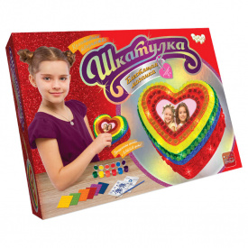 Набір для творчості "Шкатулка. Блискуча мозаїка" Danko Toys SHR-01-2-7 червоний