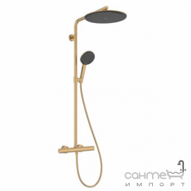 Душевая стойка с термостатом Hansgrohe Raindance Alive S Puro 300 1jet 24592140 Ecostat Element бронза браш