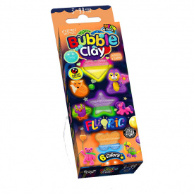 Набор для креативного творчества BUBBLE CLAY FLUORIC Danko Toys BBC-FL-6-01U Вид 2