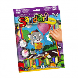 Набір для творчості "SandArt" Danko Toys SA-02-01…10 фреска з піску Кіт на скейті