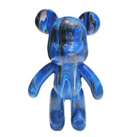 Набір для творчості No Brand Fluid Bear DIY Bearbrick Флюїдний Ведмедик із фарбами 23 см Різнокольоровий (2104618542)