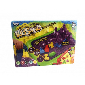 Комплект креативного творчества "Кинетический песок" "KіdSand" Danko Toys KS-02-02U 1200 г + песочница