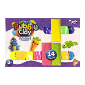 Комплект креативної творчості "Bubble Clay" Danko Toys BBC-05-01U 14 брикетів