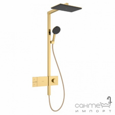 Душевая стойка с термостатом Hansgrohe Raindance Alive Q 210/340 1jet с ShowerSelect Comfort 24580990 золото
