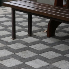 Тротуарная плитка Золотой Мандарин Меланж Квадрат 200х200х60 мм бисер Черноморск