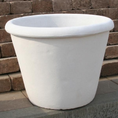 Бетонна ваза Золотий Мандарин Велика 470 мм біла Кременець