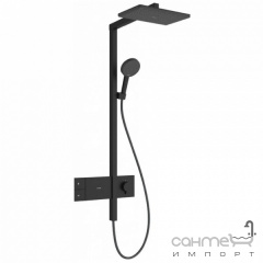 Душевая стойка с термостатом Hansgrohe Raindance Alive Q 210/340 1jet EcoSmart ShowerSelect Comfort 24581670 черный матовый Фастів