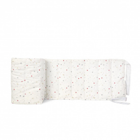 Бортики на ліжечко COSAS MOON STARS Ранфорс 30х180 см Білий