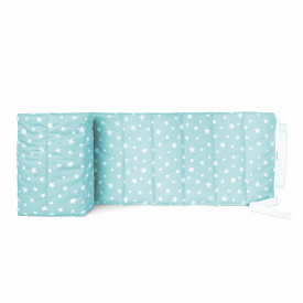 Бортики на ліжечко COSAS MINT STARFALLS Ранфорс 30х180 см Бірюзовий