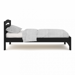 Ліжко Денвер бук чорний лак, 90х200 Ясногородка