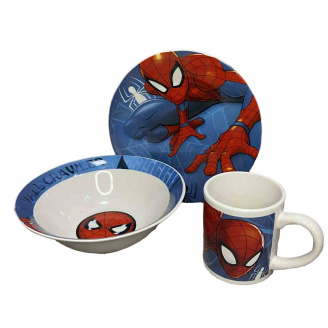 Набір дитячого посуду Interos Спайдермен 3 предмети порцеляна ТМ-21