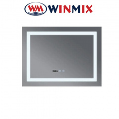 Зеркало для ванной комнаты Winmix WARM MR02-90x70 (с LED-подсветкой, часы, антизапотевание) Шепетовка
