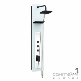 Гидромассажная душевая панель Atlantis AT-AKL90232 белое стекло/матовая черная