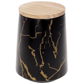 Порцелянова ємність Esmalte de Marmol negro 720 мл BonaDi Чорний DP186131