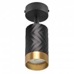 Спот Polux Arras 5.5x5.5x10 см Чорно-золотистий (Pol323538) Хмільник