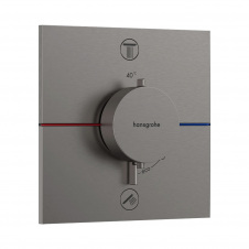 Термостат прихованого монтажу Hansgrohe ShowerSelect Comfort E 2 функції, матовий чорний хром (15572340)