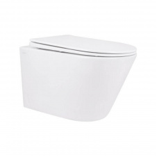 Унітаз підвісний Qtap Swan безобідковий з сідінням Soft-close QT16335178W