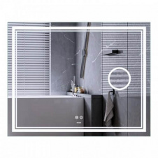 Дзеркало Mixxus Premium Quadro MR20-100x80 LED Touch, Anti-fog, димер, лінза (MP6623)