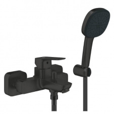 Змішувач для ванни Grohe Cubeo з душовим набором чорний (1018142430)