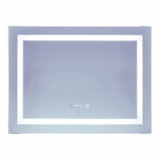 Дзеркало Mixxus Warm MR02-80x60 LED-підсвічування, антизапотівання, годинник (MI6004)