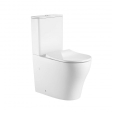 Унітаз підлоговий Qtap Virgo безобідковий з сидінням Soft-close білий (QT18226092AW)