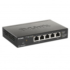 Комутатор D-Link DGS-1100-05PD 5xGE, 2xGE, 2xGE PoE, 1xGE PD, 18Вт