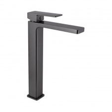 Змішувач для раковини Qtap Gemini високий Gunmetal Black (QTGEM269GMB45680)