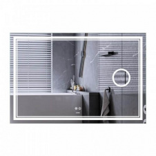Дзеркало Mixxus Premium Quadro MR20-100x70 LED Touch, Anti-fog, димер, лінза (MP6622)