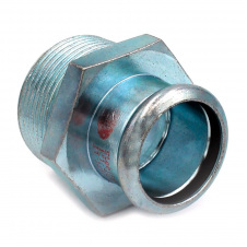 Перехідник сталевий RM SteelPres 387 Ø18 х 3/4" З оцинкований (опалення)