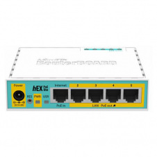 Беспровідний маршрутизатор Mikrotik hEX PoE lite (RB750UPr2)
