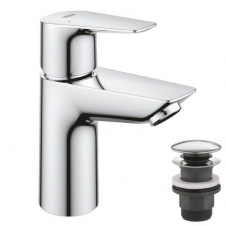 Змішувач для раковини Grohe BauEdge New S-Size + нажимний донний клапан