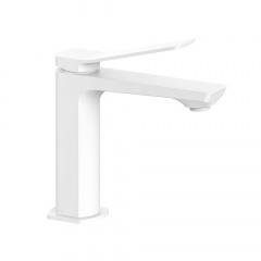 Змішувач для умивальника Paffoni Tilt без донного клапана білий мат (TI071BO) Цумань