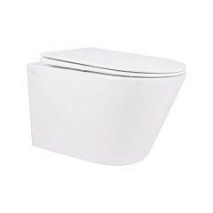 Унітаз підвісний Qtap Swan безобідковий з сідінням Soft-close QT16335178W Ізмаїл