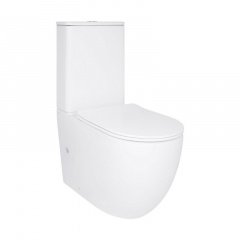 Унітаз підлоговий Qtap Robin New безобідковий з сидінням Soft-close білий (QT13226083AW) Бородянка