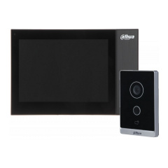 Комплект відеодомофона 7" Dahua DHI-VTH2421FB-P + виклична панель DHI-VTO2211G-WP-S2 Standart Black (53169) Иршава