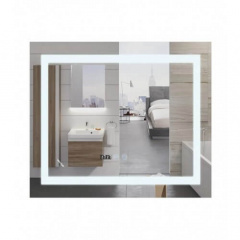 Дзеркало Mixxus Warm MR02-80x80 LED Touch, Anti-fog, димер, рег. яскравості, годинник (MI6934 Боярка