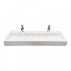 Умивальник Fancy Marble Vitold 1200x450x110, під 2 змішувача, білий (11412201) Жмеринка