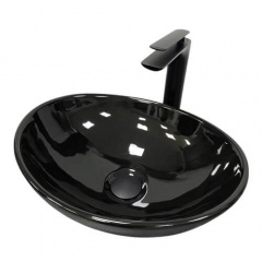 Раковина накладна VBI Parma Black glossy (VBI-011021) Київ