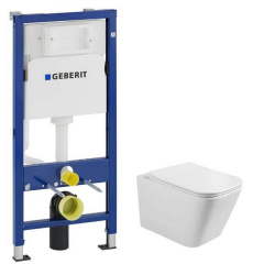 Інсталяція Geberit Duofix Basic + унітаз Volle 3 в 1 Libra S Rimless (13-41-160S+458.103.00.1) Орехов