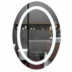 Дзеркало Mixxus Plain MV02-50x70 LED-підсвічування, антизапотівання, годинник (MI6010) Дзензелівка