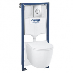 Інсталяція для унітазу 5 в 1 Grohe Solido Start Round Ceramic з клавішею Sail (103846SH00) Кременчук