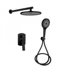 Душова система Qtap Slavonice прихованого монтажу на два споживача QTSLA113BLM45900 Black Кам'янець-Подільський
